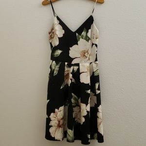 Soprano Spaghetti Strap Fit and Flare Floral Dress